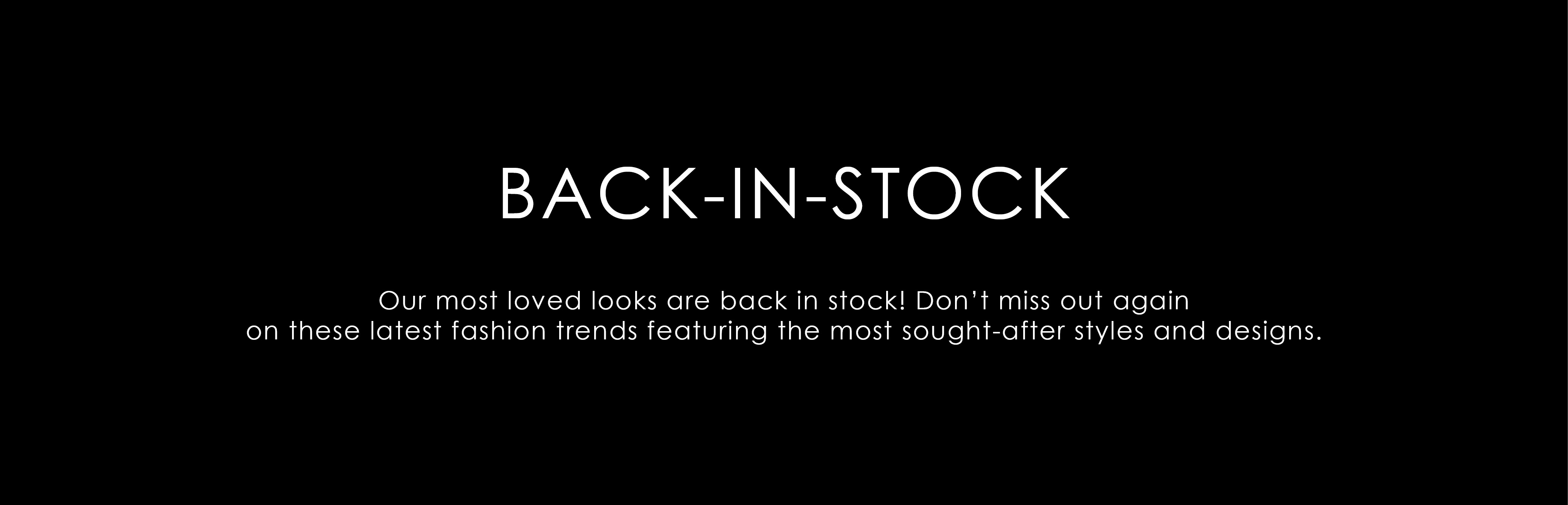 Back In Stock
