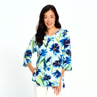 Venechia Pleated Top in Multi-L