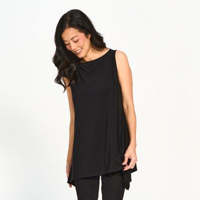 Shark Bite Tank Tunic in Black-S