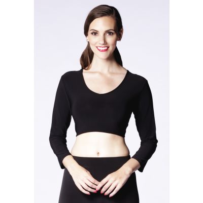 Reversible V-Neck Sleeve in Black-M
