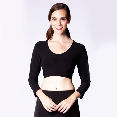 Reversible V-Neck Sleeve in Black