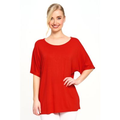 Effortless Cutout Top in Red