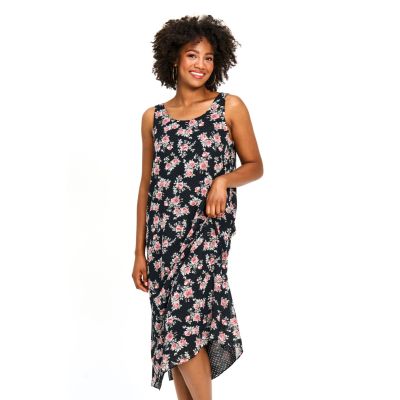 Reversible Print Dress in Pink-XXL