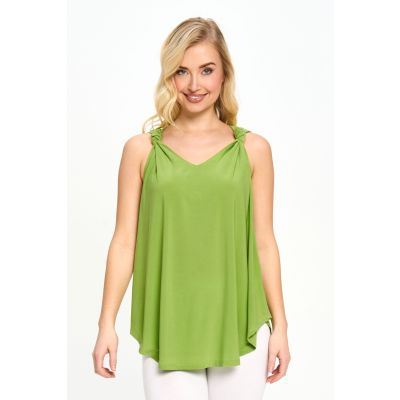 Twist Knot Solid Cami in Pear