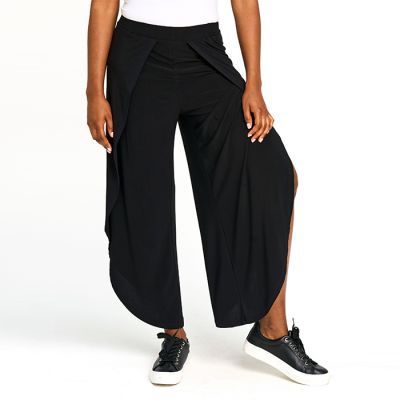Wrap Style Beach Pants in Black