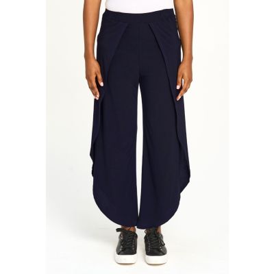 Wrap Style Beach Pants in Navy-M