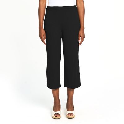 Rib Stretch Capri in Black