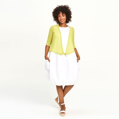 Lightweight Tie-Front Shoulder Cover in Lime