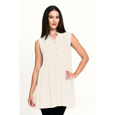 Tiered Ruffle Tunic in Linen
