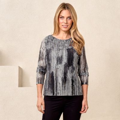 Double Layered Mesh Top in Grey-XL
