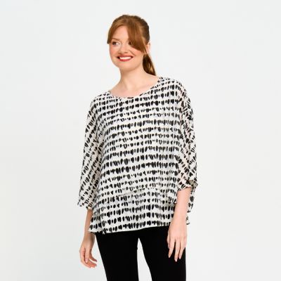 Printed Dolman Sleeve Top in Dot