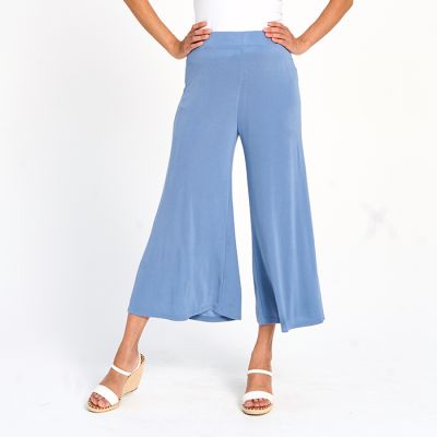 Jersette Wide-Leg Capri in Sky-L