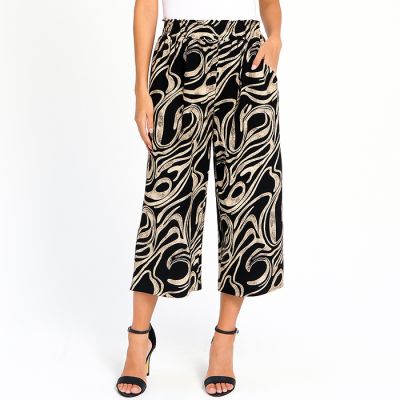 Khaki and Black Swirl Cropped Pant-XXL