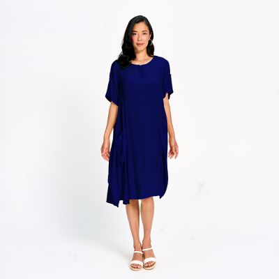 Lightweight Dress with Slip in Cobalt