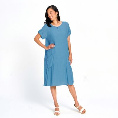 Lightweight Dress with Slip in Jade