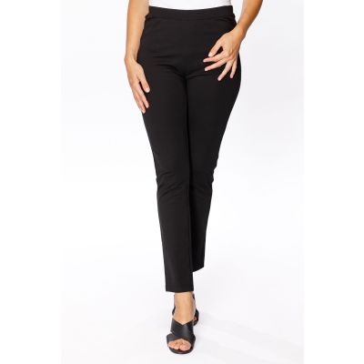 Mid-Rise Back-Pocket Pant in Black-XXL