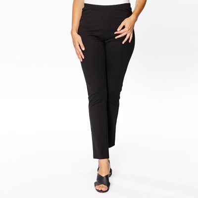 Mid-Rise Back-Pocket Pant in Black