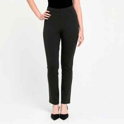 Mid-Rise Back-Pocket Pant in Charcoal