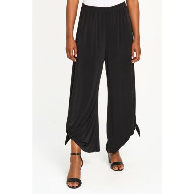 Tie Bottom Pants in Black-XXL