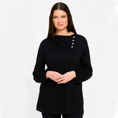 Metallic Stud Detail Top in Black