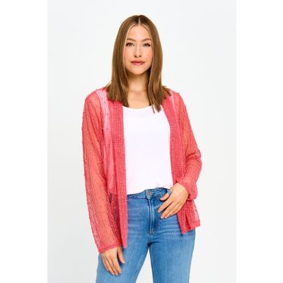 Sparkle Cardigan in Coral-XL
