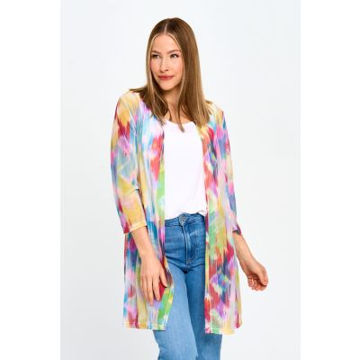 Mesh Print Topper in Lemon-L/XL