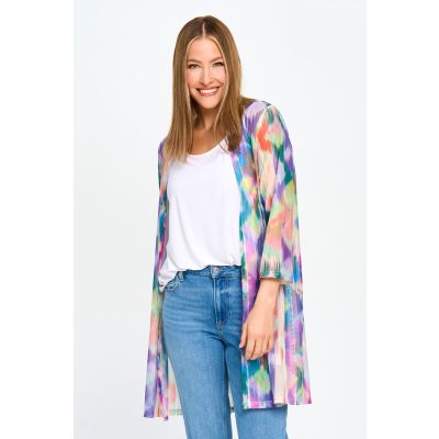 Mesh Print Topper in Multi-L/XL