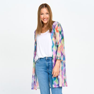 Mesh Print Topper in Multi-L/XL