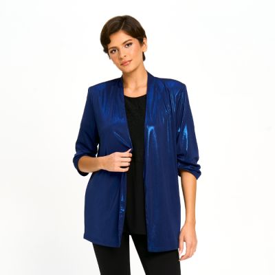 Shimmering Sparkle Blazer in Royal-XL