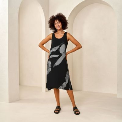 Painterly Contrast Dress in Black & White