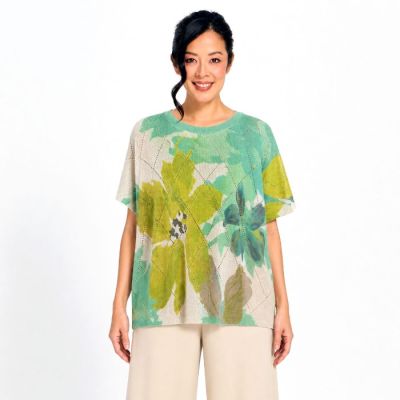 Botanical Breeze Knit Top-OS