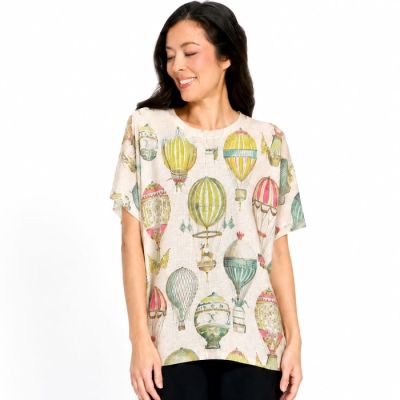 Vintage Balloon Sketch Top-OS