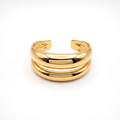Bold Dome Cuff Bracelet in Gold