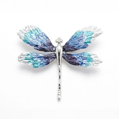 Blue Breeze Dragonfly Brooch