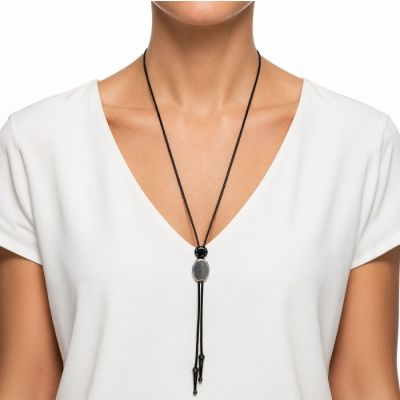 Two Circle Necklace in 2-Tone