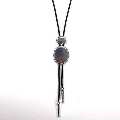 Two Circle Necklace in Silver