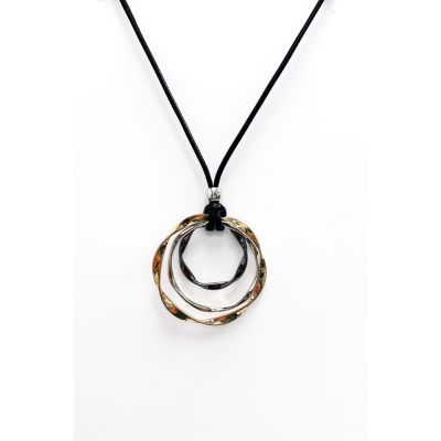 Ring Necklace in Tri-Tone