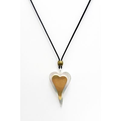 Layered Heart Necklace in Gold & Silver