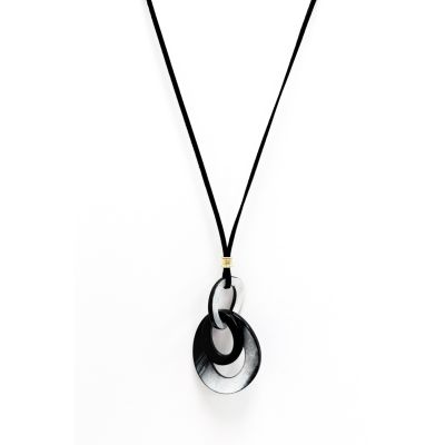 Ring Necklace in Black and White
