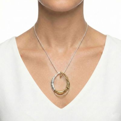 Abstract Oval Necklace in Multi