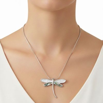 Dragonfly Necklace in Silver