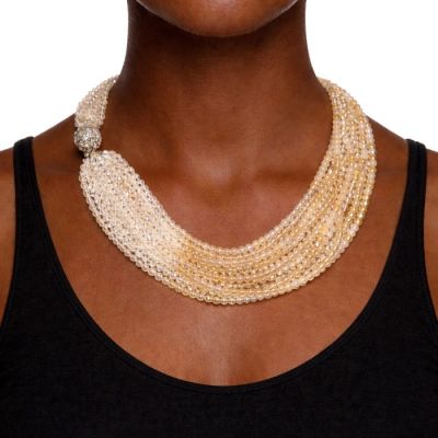 Gilded Ombre Tassel Necklace in Gold