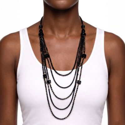Cascade Necklace in Black