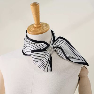 Classic Stripe Crystal Scarf