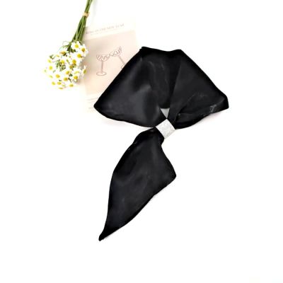 Classic Crystal Scarf in Black-OS