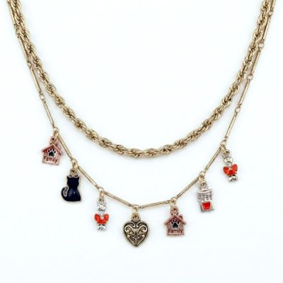 Family Ties Charm Necklace & Earring Set