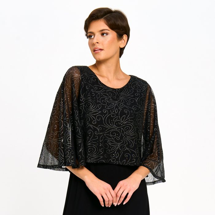 chiffon poncho tops