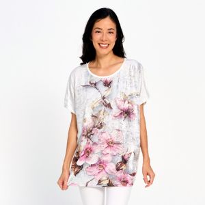 Blush Blooms Embellished Tee