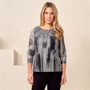 Double Layered Mesh Top in Grey