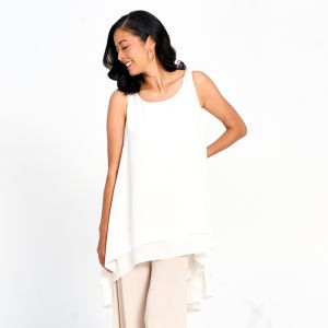 High Flow Double Layered Top in Ivory